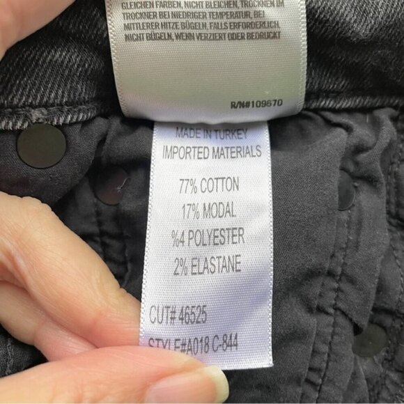 Agolde Black Sophie High Rise Skinny Crop Jeans - 26" - Picture 6 of 9